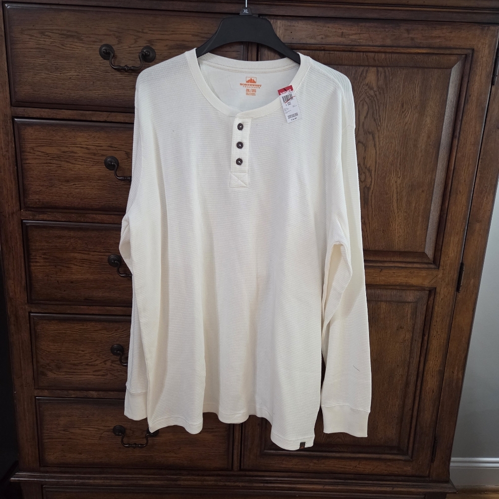 Northwest Cream Henley Shirt with Button Accents